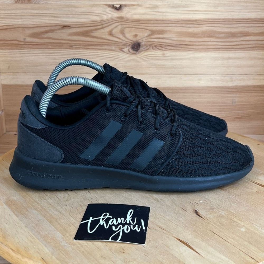 Adidas Triple Black Lace Up Athletic Sneaker Shoes Women’s Size 8